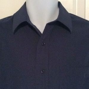 Navy blue pin stripe men’s size small button down